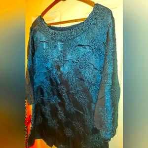 Teal Blouse, 2X